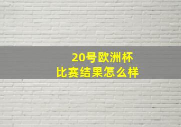 20号欧洲杯比赛结果怎么样