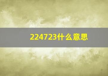 224723什么意思