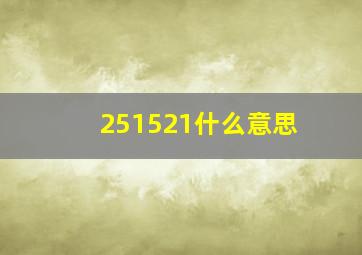 251521什么意思