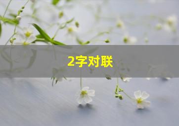 2字对联