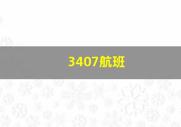 3407航班