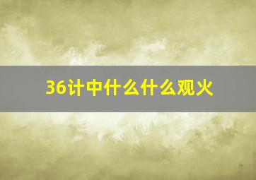 36计中什么什么观火