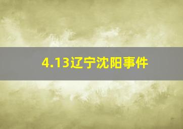 4.13辽宁沈阳事件