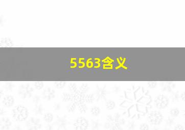 5563含义