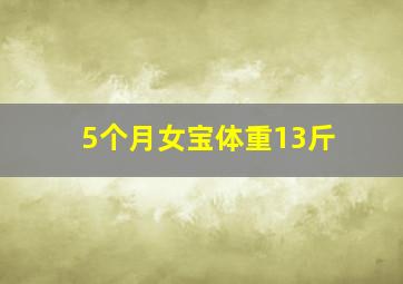 5个月女宝体重13斤