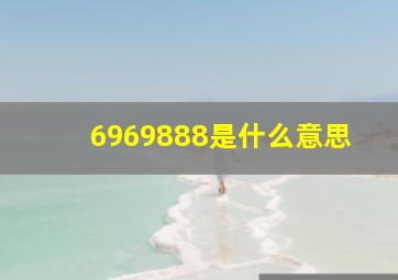 6969888是什么意思