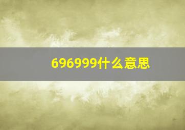 696999什么意思