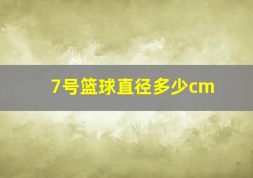 7号篮球直径多少cm