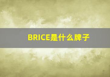 BRICE是什么牌子