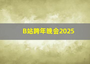 B站跨年晚会2025