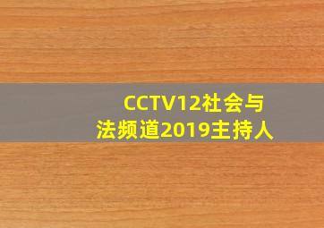 CCTV12社会与法频道2019主持人