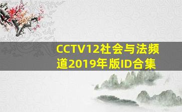 CCTV12社会与法频道2019年版ID合集