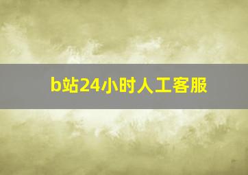 b站24小时人工客服