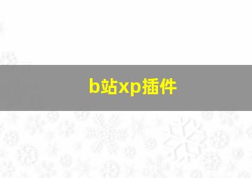 b站xp插件