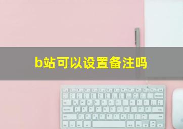 b站可以设置备注吗