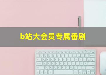 b站大会员专属番剧