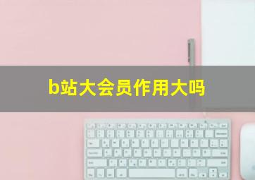 b站大会员作用大吗