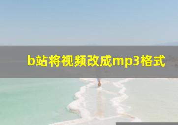 b站将视频改成mp3格式