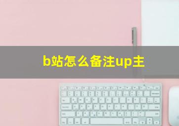 b站怎么备注up主