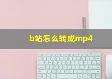 b站怎么转成mp4