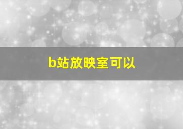 b站放映室可以