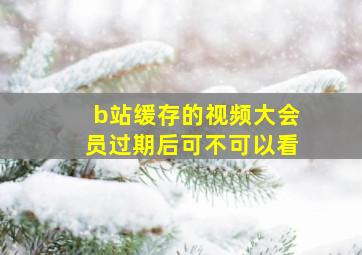 b站缓存的视频大会员过期后可不可以看