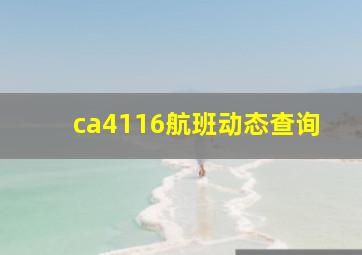 ca4116航班动态查询