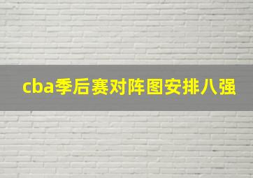 cba季后赛对阵图安排八强