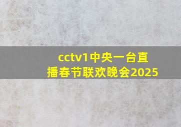 cctv1中央一台直播春节联欢晚会2025