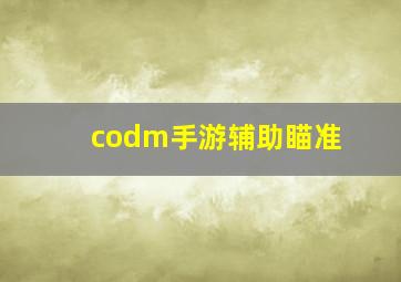 codm手游辅助瞄准