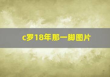 c罗18年那一脚图片