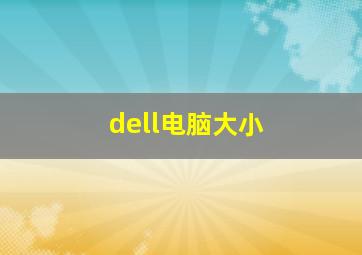 dell电脑大小