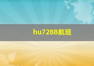 hu7288航班