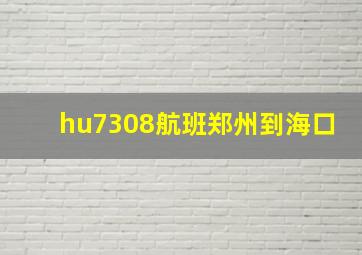 hu7308航班郑州到海口