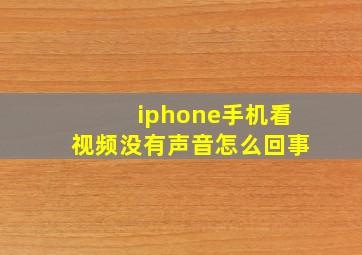 iphone手机看视频没有声音怎么回事