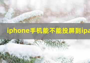 iphone手机能不能投屏到ipad