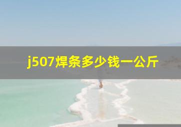 j507焊条多少钱一公斤