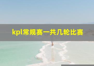 kpl常规赛一共几轮比赛