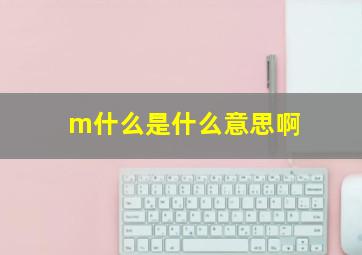 m什么是什么意思啊