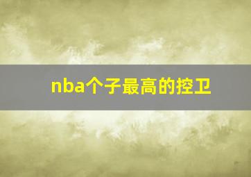 nba个子最高的控卫