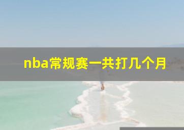 nba常规赛一共打几个月