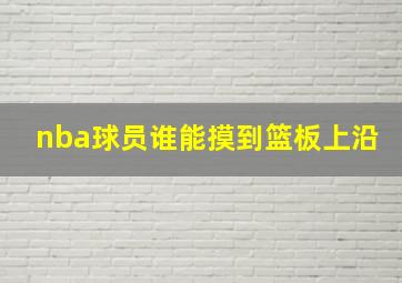 nba球员谁能摸到篮板上沿