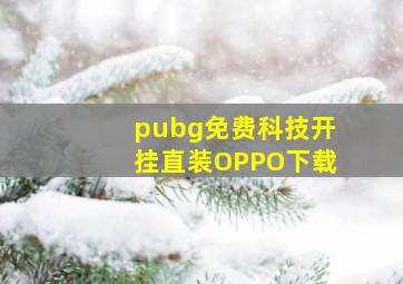 pubg免费科技开挂直装OPPO下载