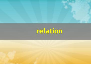 relation