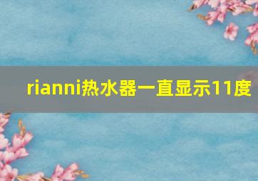 rianni热水器一直显示11度