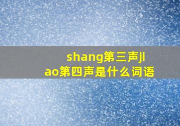 shang第三声jiao第四声是什么词语