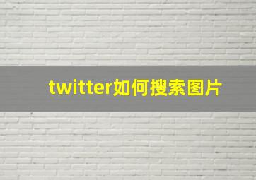 twitter如何搜索图片