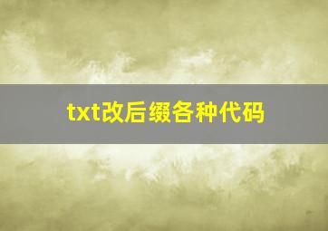 txt改后缀各种代码