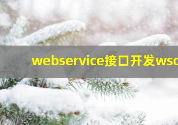 webservice接口开发wsdl