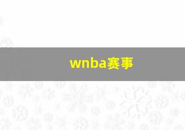 wnba赛事